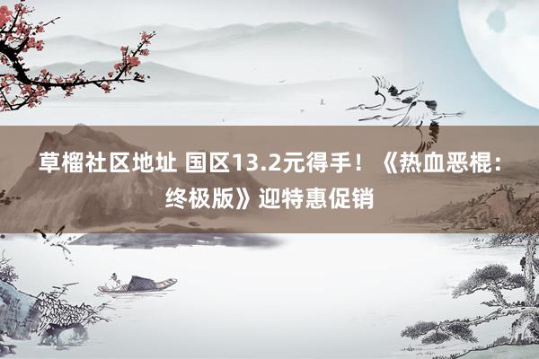草榴社区地址 国区13.2元得手!《热血恶棍:终极版》迎特惠促销
