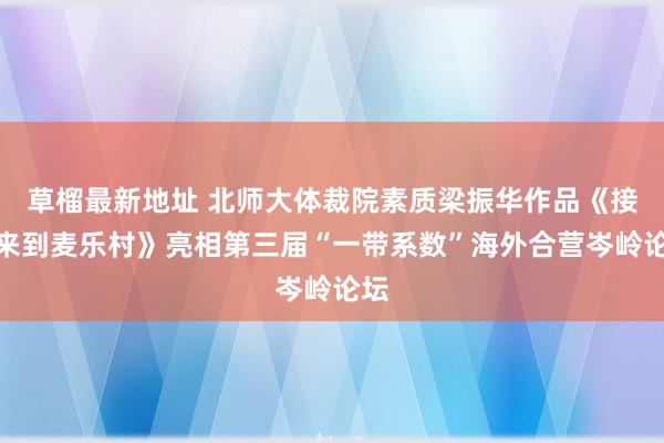 草榴最新地址 北师大体裁院素质梁振华作品《接待来到麦乐村》亮相第三届“一带系数”海外合营岑岭论坛