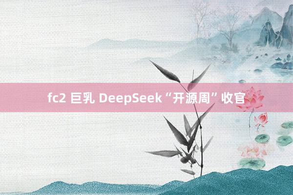 fc2 巨乳 DeepSeek“开源周”收官